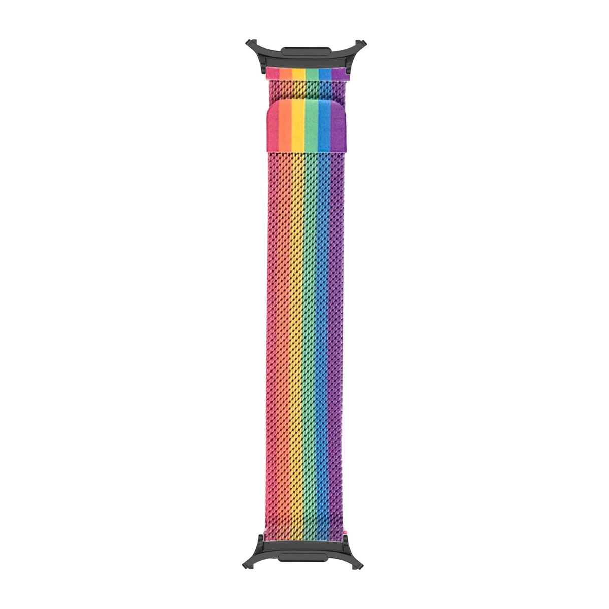 Milanese - Rainbow Black with Strap Adapter for Galaxy Watch 8-9/Ultra