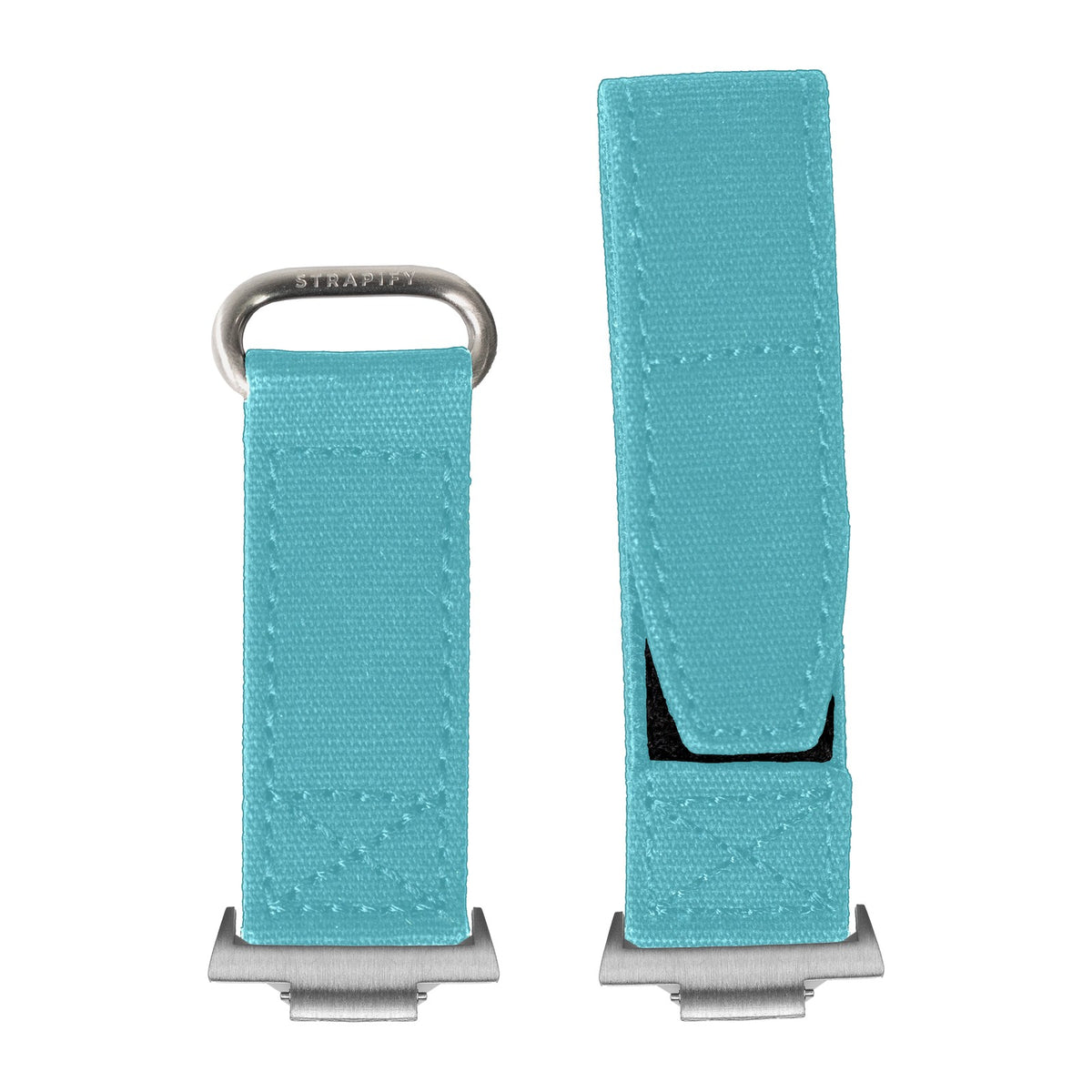 Military Velcro - Sky Blue Silver with Strap Adapter for Tissot PRX 40