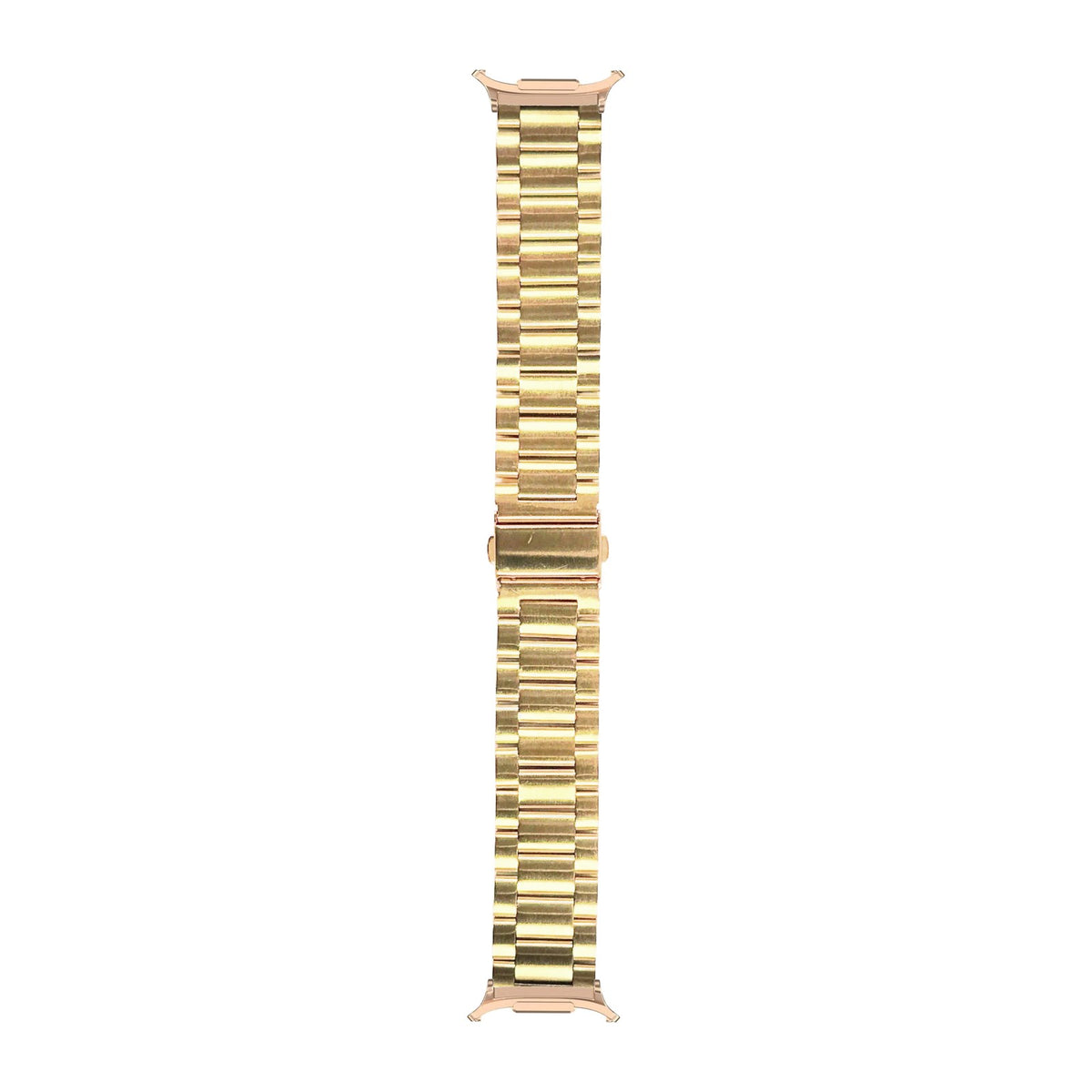 Steel Bracelet Rose Gold with Deployant Clasp - Gold with Strap Adapter for Galaxy Watch 8-9/Ultra