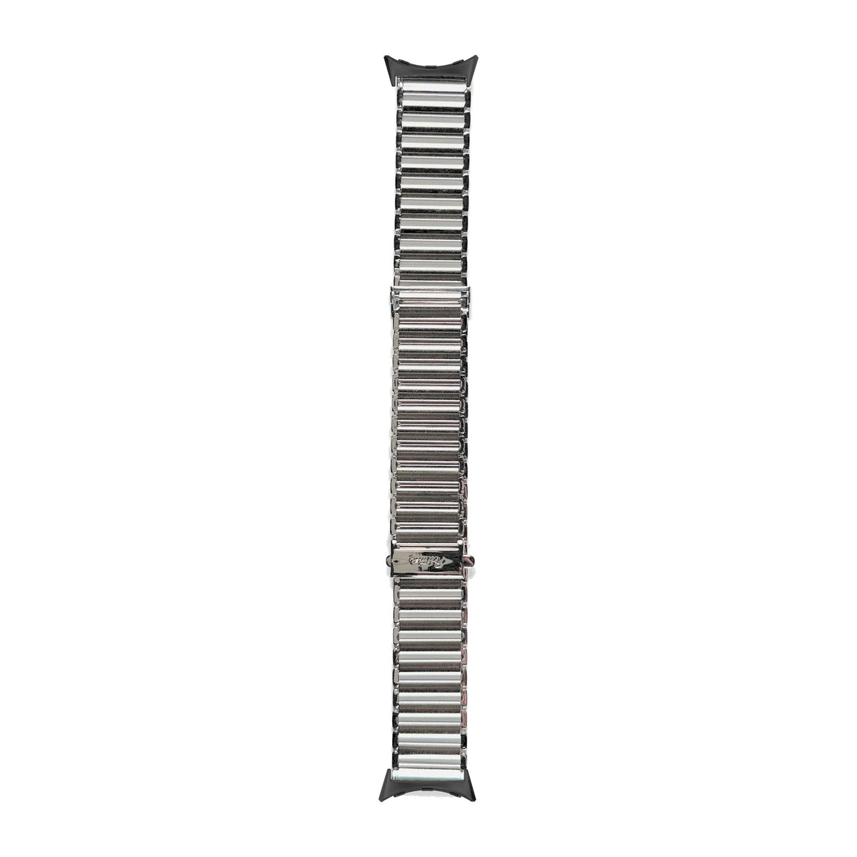 The Forstner Klip - Stainless Steel Ladder-Style Watch Bracelet Black with Google Pixel Spring Bar Adapters - Wear Any 20mm Strap! for Pixel Watch 1-5 41mm