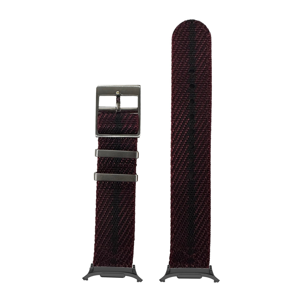 Cross Militex - Wine Red / Black for the Galaxy Watch 8, 9 and Ultra with adapter fitted