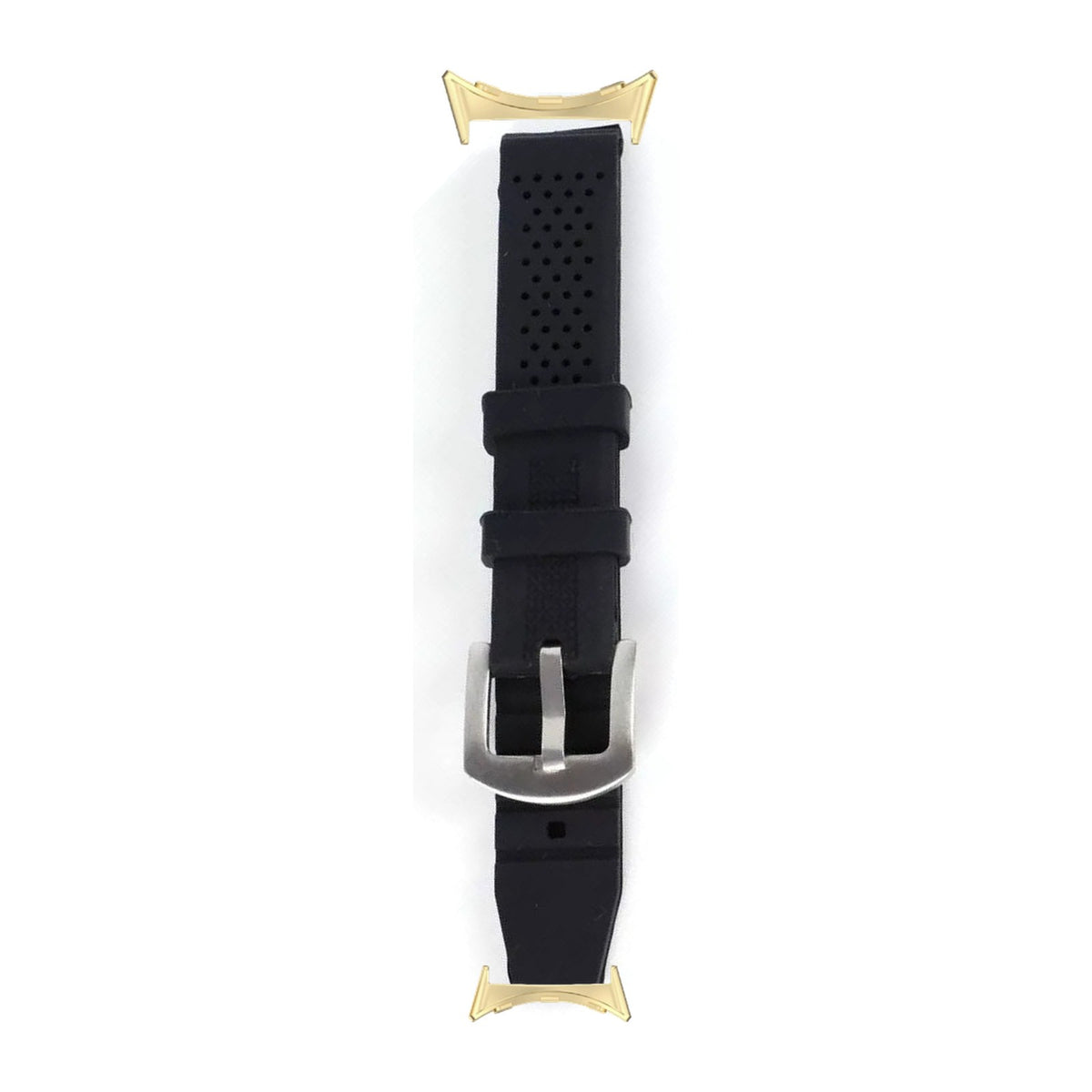 Black Military V2 Gold with Google Pixel Spring Bar Adapters - Wear Any 20mm Strap! for Pixel Watch 3-5 45mm