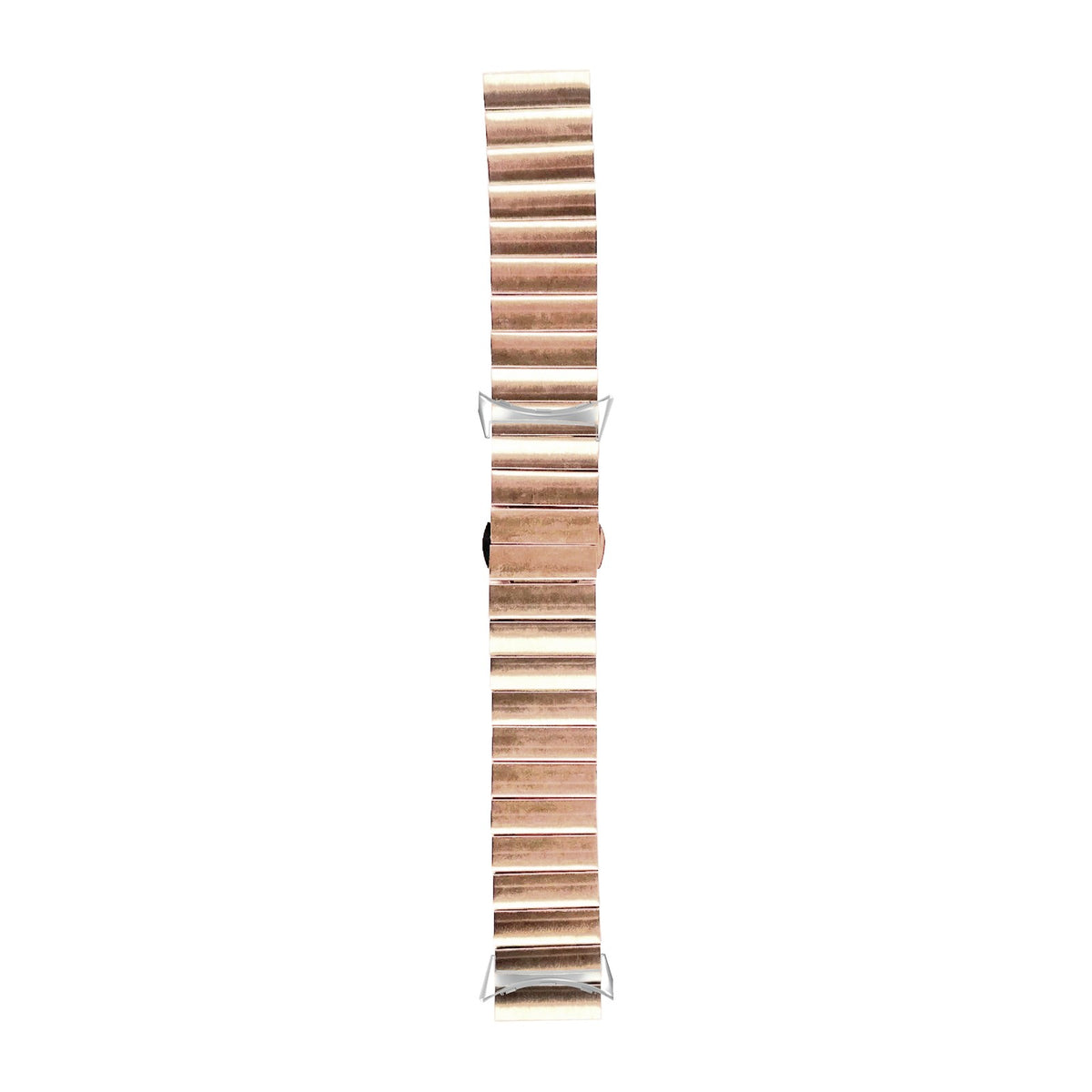 Steel Bracelet (Rose Gold) - Deployment Clasp 3 Silver with Google Pixel Spring Bar Adapters - Wear Any 20mm Strap! for Pixel Watch 1-5 41mm