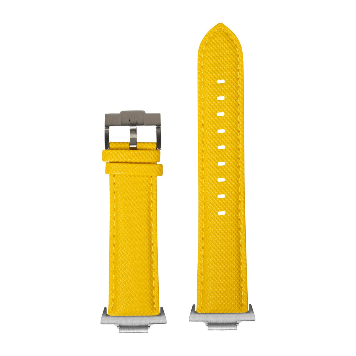 Sailcloth - Yellow Silver with Strap Adapter for Tissot PRX 40