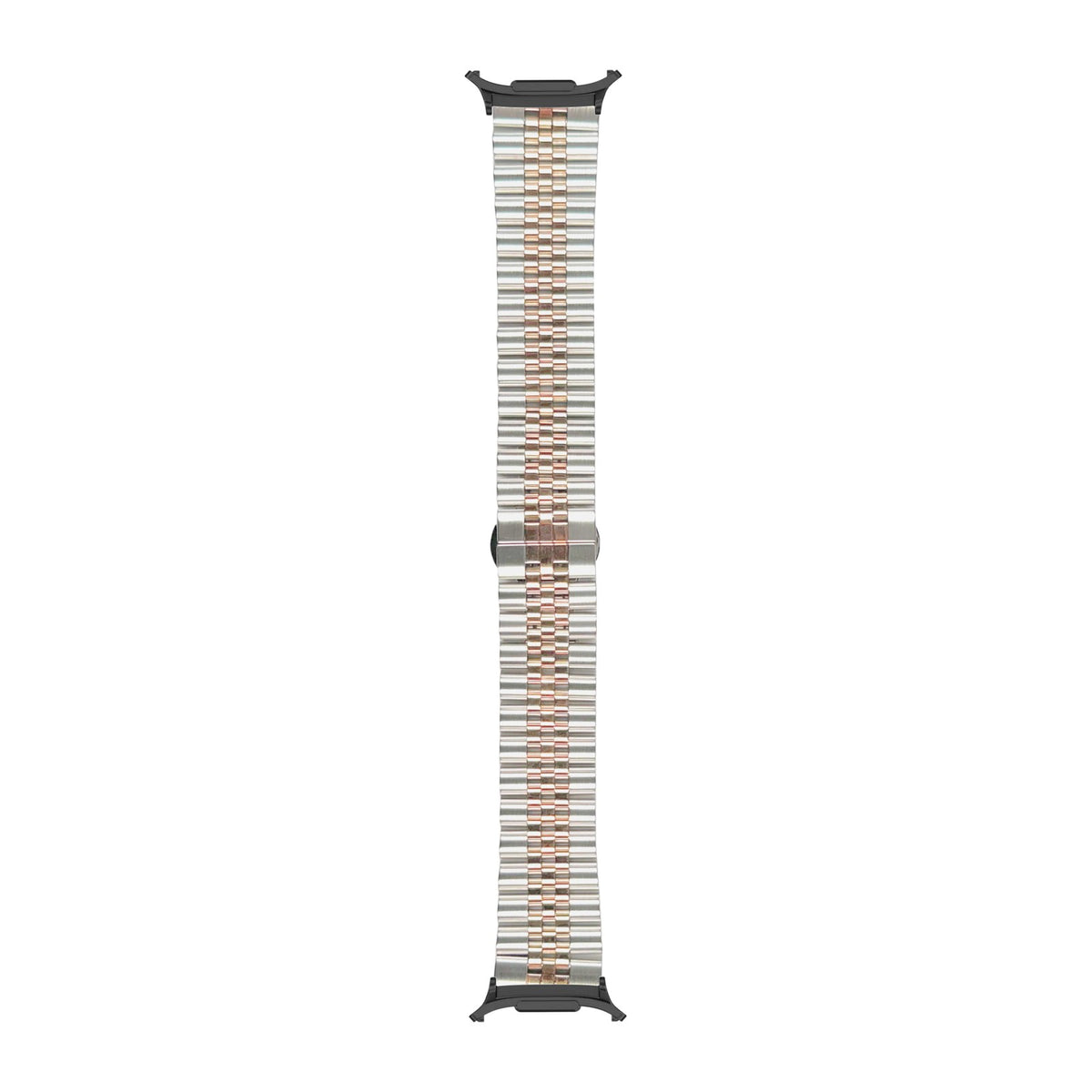 Jubilee Bracelet - Silver/Rose Gold Black with Strap Adapter for Galaxy Watch 8-9/Ultra