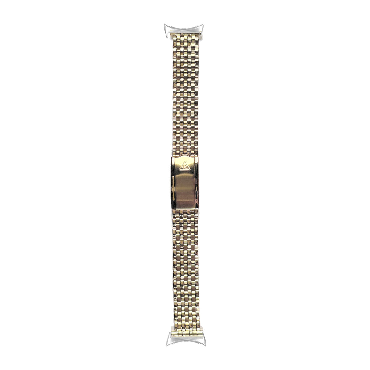 Gold Plated Forstner 7-Row Beads of Rice Watch Bracelet Silver with Google Pixel Spring Bar Adapters - Wear Any 20mm Strap! for Pixel Watch 1-5 41mm