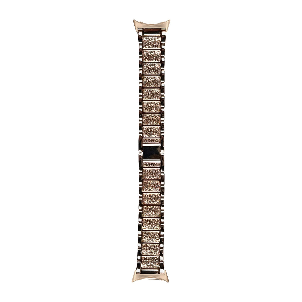 Zirconia Shimmer Bracelet Silver / Rose Gold Rose Gold with Google Pixel Spring Bar Adapters - Wear Any 20mm Strap! for Pixel Watch 1-5 41mm