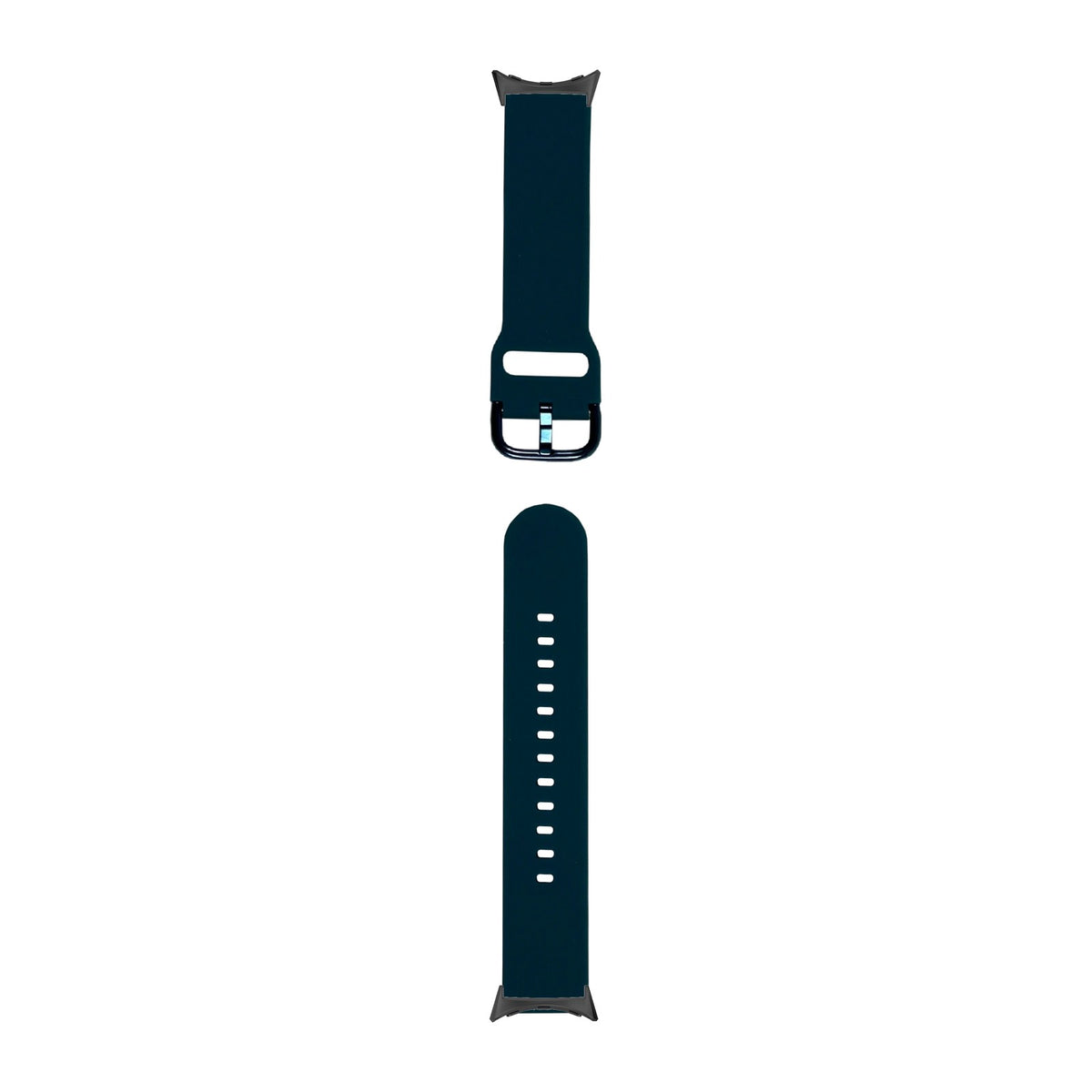 Flexi Silicone 6 Navy Blue Black with Google Pixel Spring Bar Adapters - Wear Any 20mm Strap! for Pixel Watch 1-5 41mm