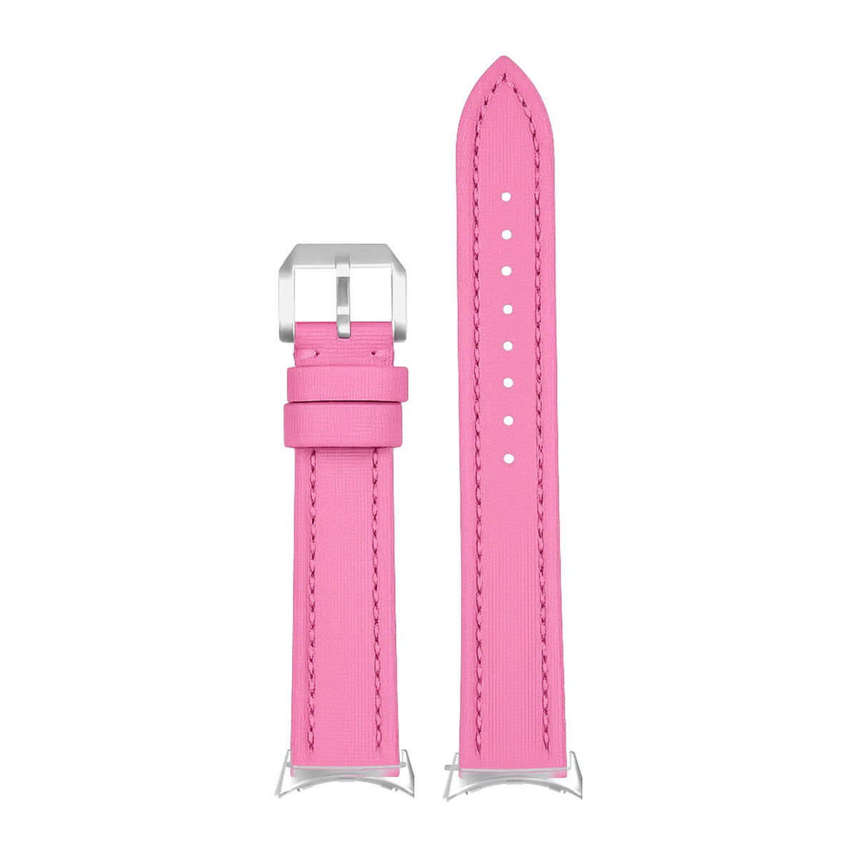 King Sailcloth - Pink Small / Medium Matching Silver with Google Pixel Spring Bar Adapters - Wear Any 20mm Strap! for Pixel Watch 3-5 45mm