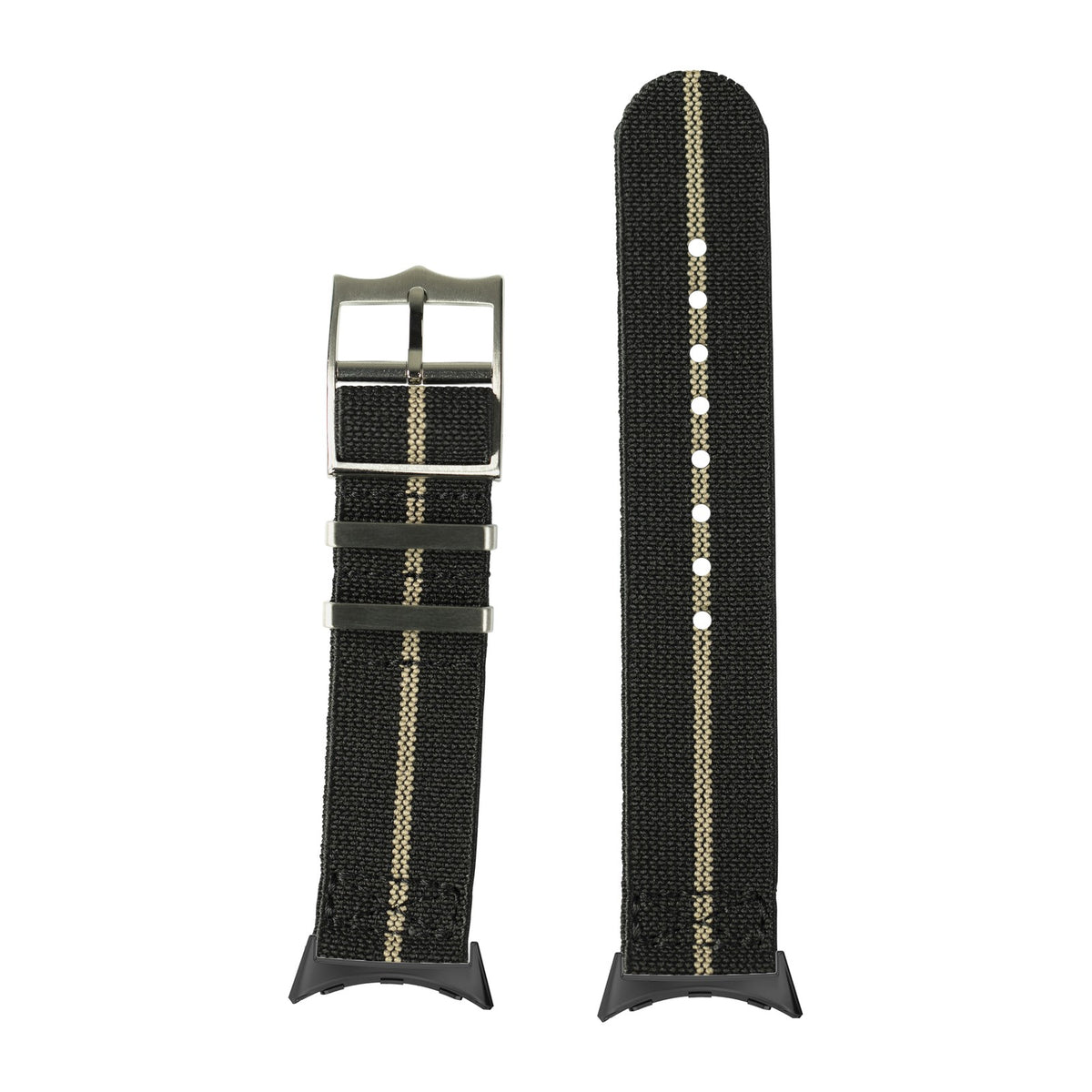 ElastoFlex - Black/Wheat Black with Google Pixel Spring Bar Adapters - Wear Any 20mm Strap! for Pixel Watch 1-5 41mm