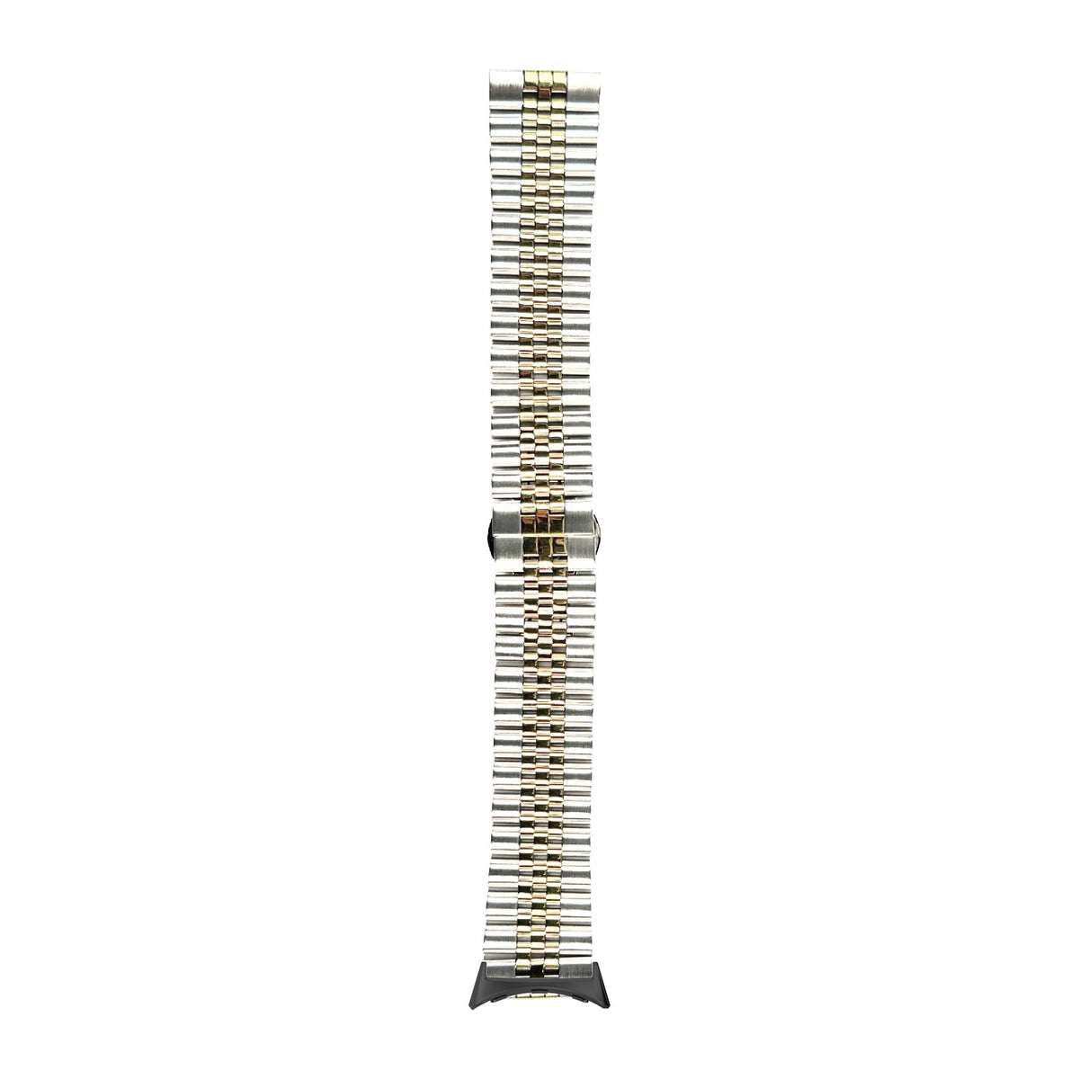 Jubilee Bracelet - Silver/Gold Black with Google Pixel Spring Bar Adapters - Wear Any 20mm Strap! for Pixel Watch 3-5 45mm