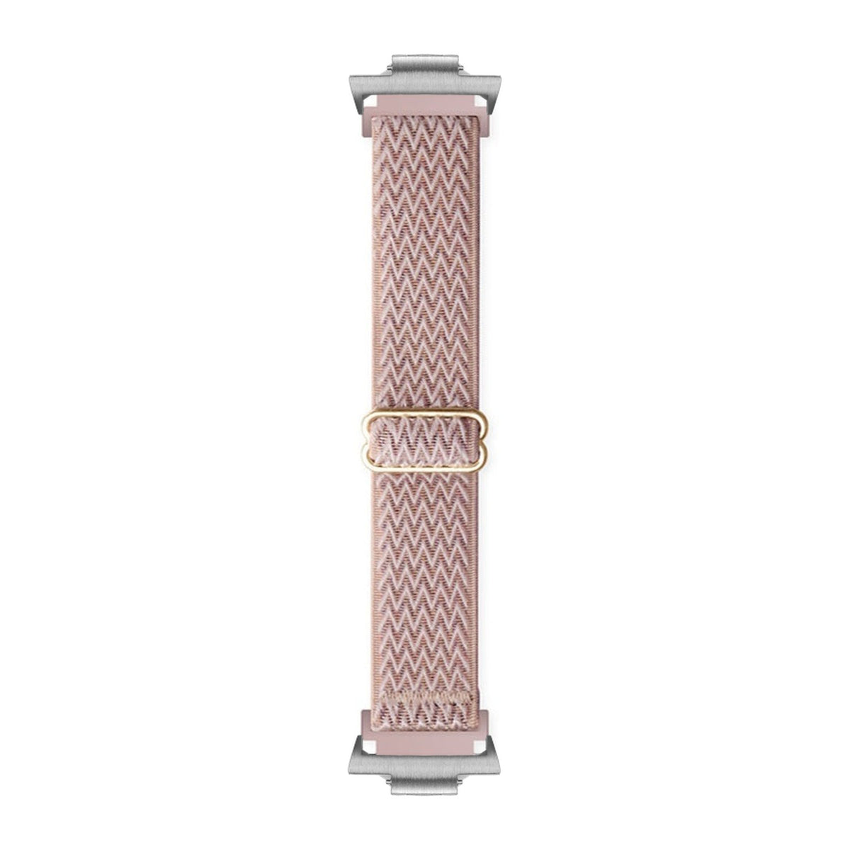 Weaved Loop Pink Sand Silver with Strap Adapter for Tissot PRX 40