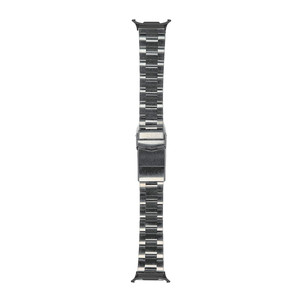 Black Super-O Steel Bracelet Black with V-Clasp with DLC Coating with Strap Adapter for Galaxy Watch 8-9/Ultra