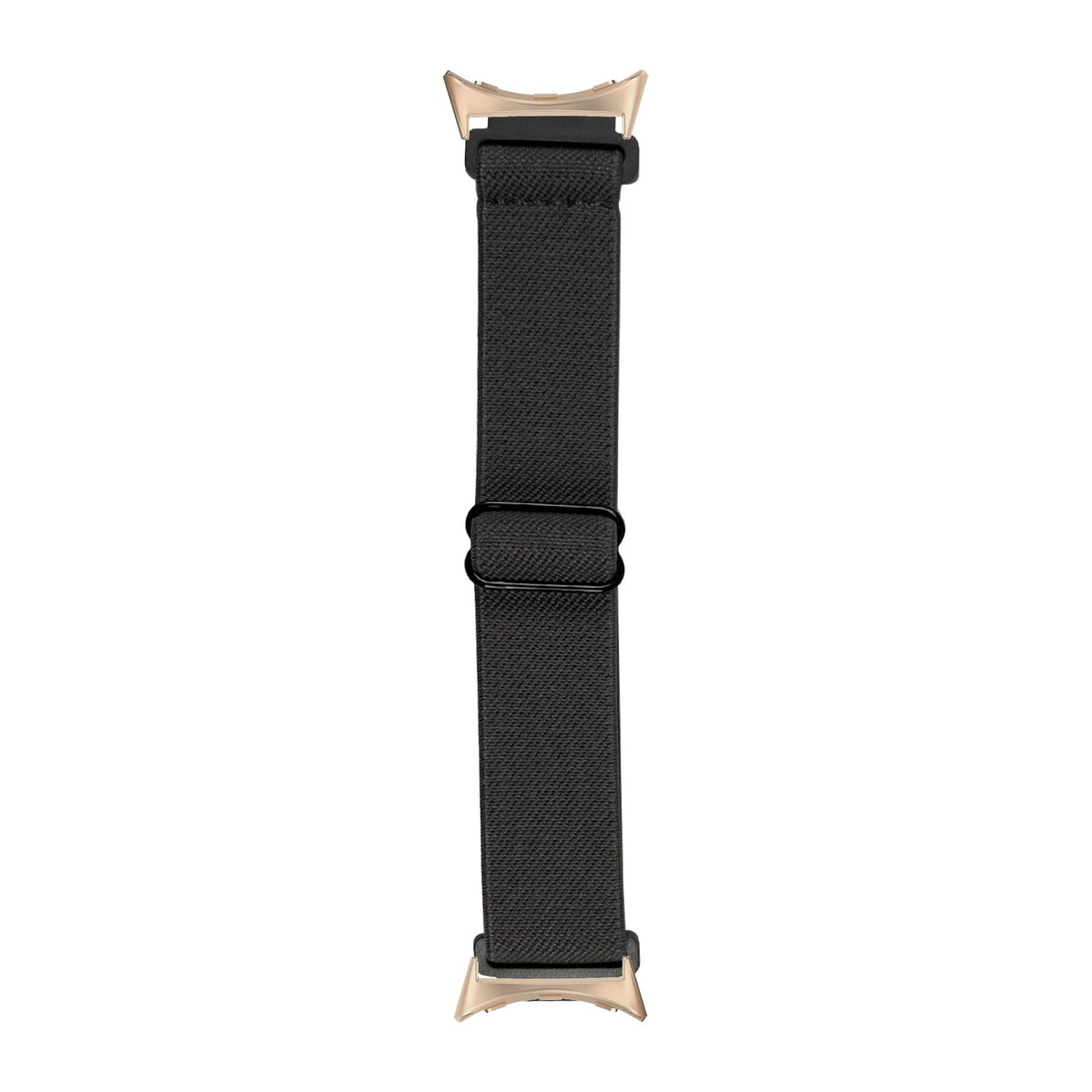 Weaved Elastic Loop Dark Grey Rose Gold with Google Pixel Spring Bar Adapters - Wear Any 20mm Strap! for Pixel Watch 1-5 41mm