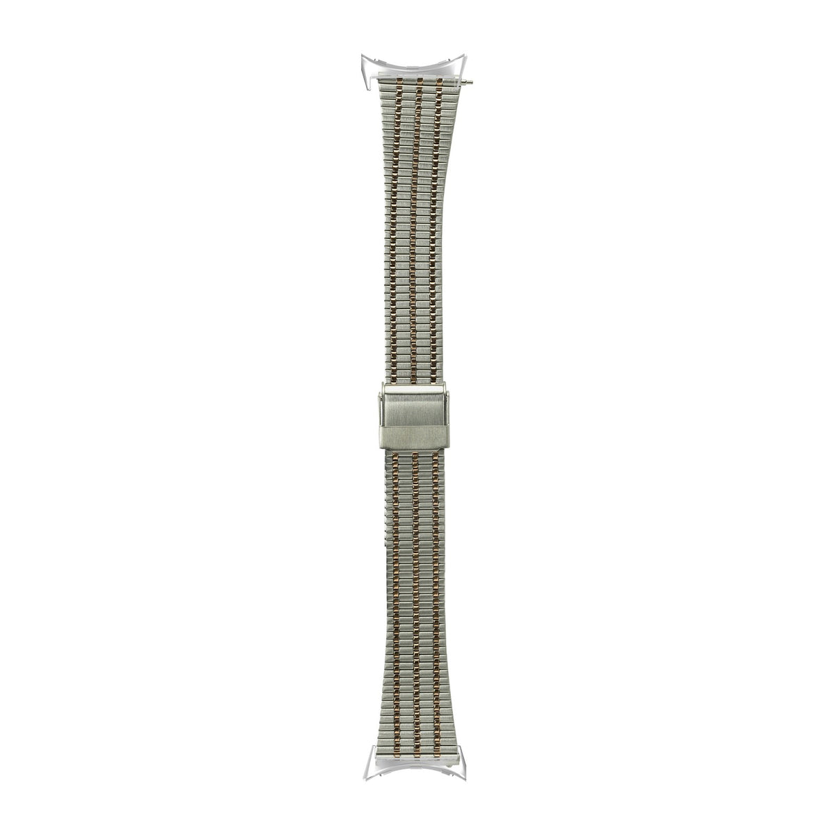Vintage Tapered Bracelet Silver / Rose Gold Silver with Google Pixel Spring Bar Adapters - Wear Any 20mm Strap! for Pixel Watch 3-5 45mm