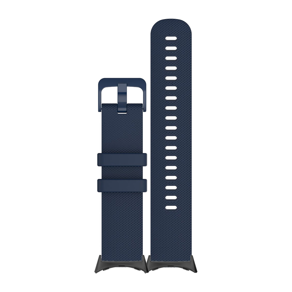 Classic Silicone Navy Blue Matching Black with Google Pixel Spring Bar Adapters - Wear Any 20mm Strap! for Pixel Watch 3-5 45mm