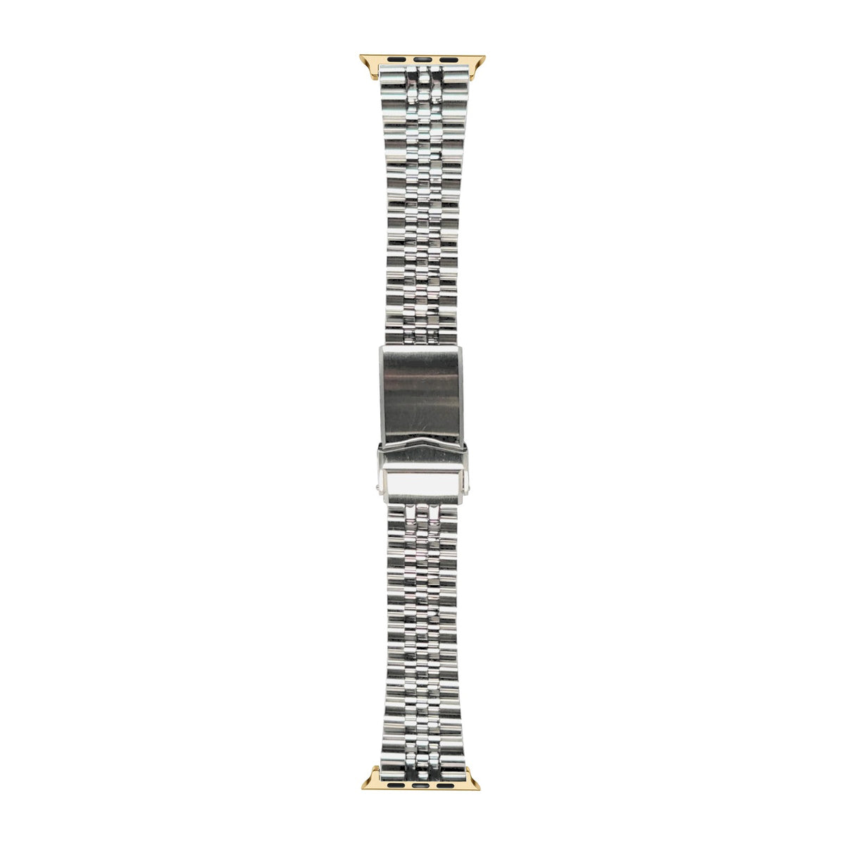 Angus-J Louis Steel Bracelet Gold with V-Clasp 22mm with Connecters - Spring Bar Type for Apple Watch