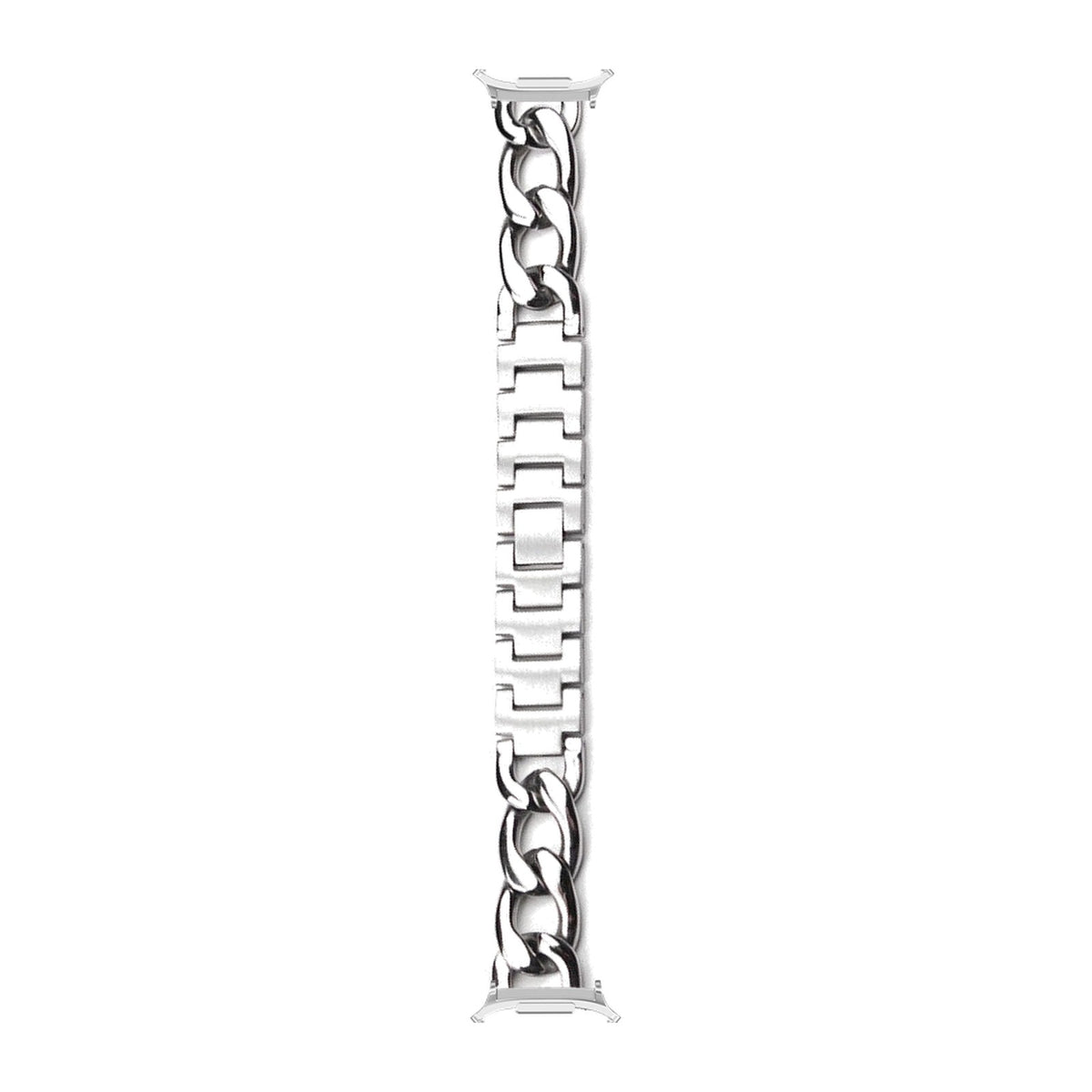 Chain Link Bracelet - Silver Silver with Strap Adapter for Galaxy Watch 8-9/Ultra