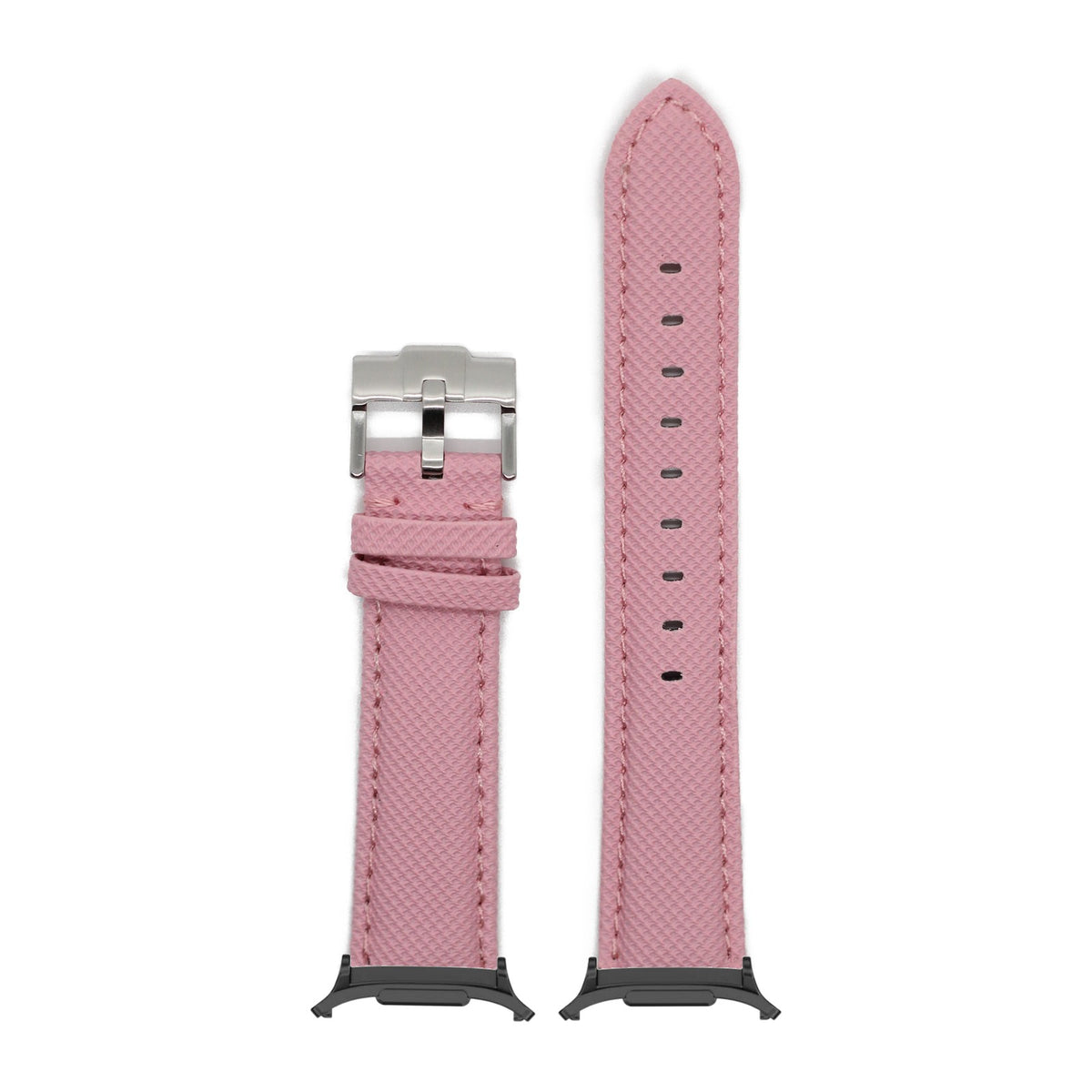 Sailcloth - Pink for the Galaxy Watch 8, 9 and Ultra with adapter fitted