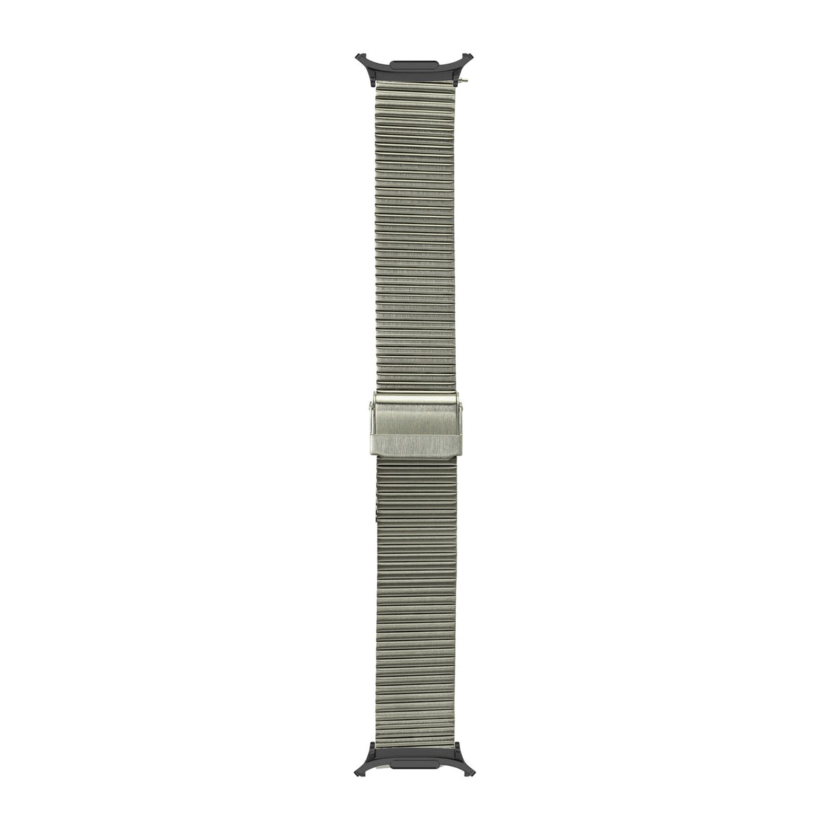 Flat-Link Micro-Adjustable Bracelet Silver Black with Strap Adapter for Galaxy Watch 8-9/Ultra