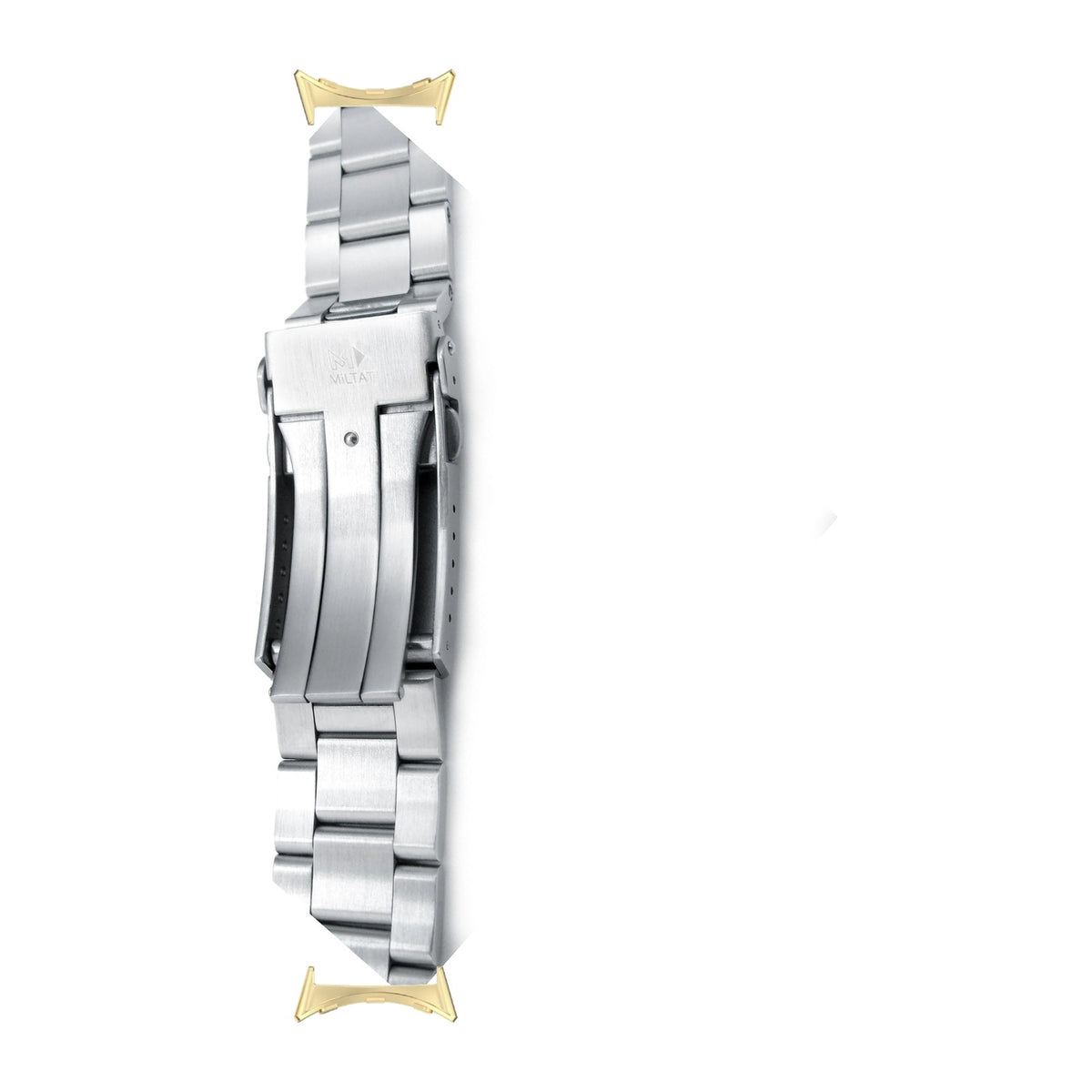 Super-O Steel Bracelet Gold with V-Clasp with Google Pixel Spring Bar Adapters - Wear Any 20mm Strap! for Pixel Watch 1-5 41mm