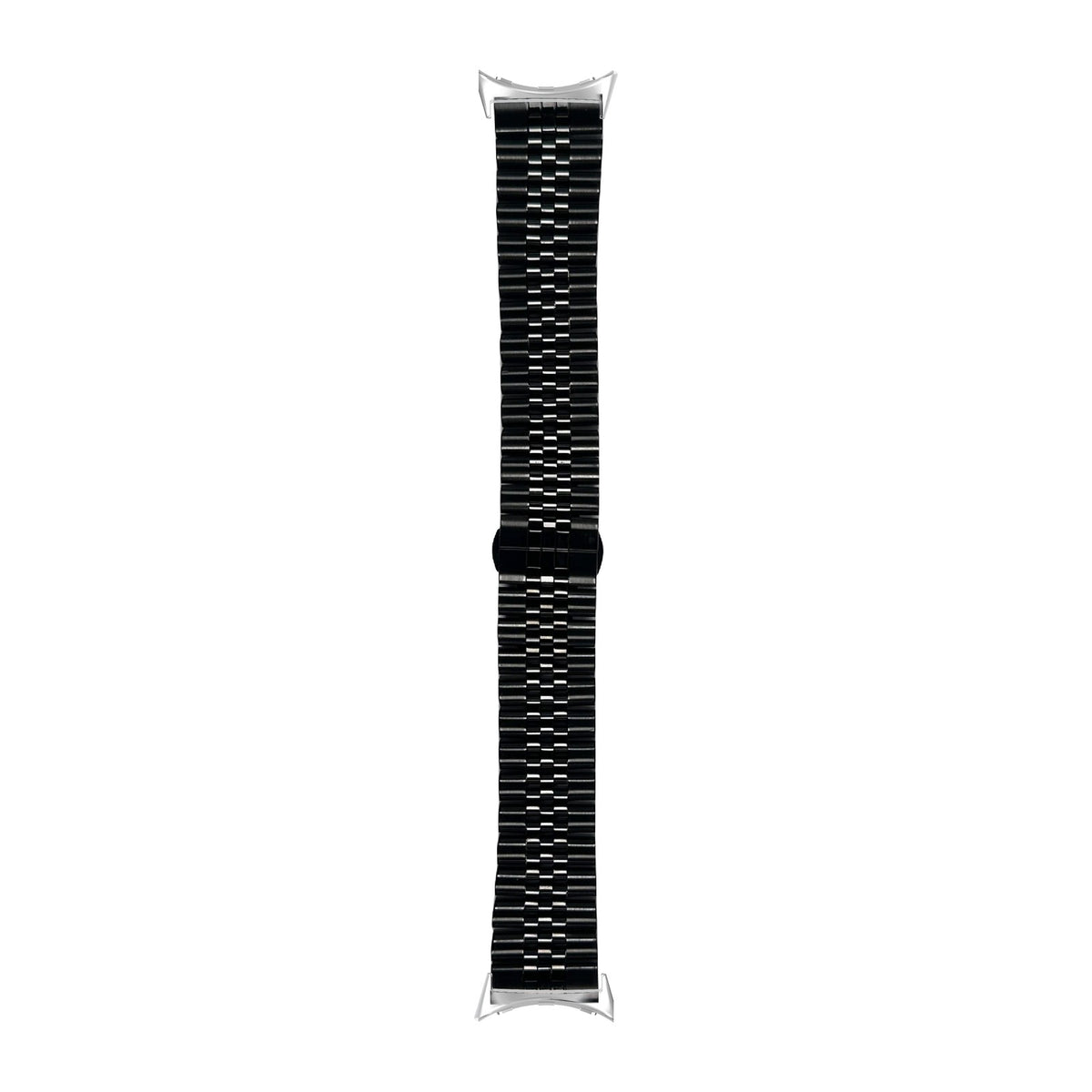 Jubilee Bracelet - Black Silver with Google Pixel Spring Bar Adapters - Wear Any 20mm Strap! for Pixel Watch 3-5 45mm