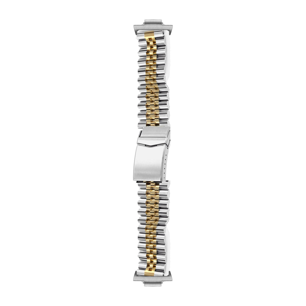 Super-Jub Louis Steel Bracelet Silver/Gold Silver with V-Clasp with Strap Adapter for Tissot PRX 40