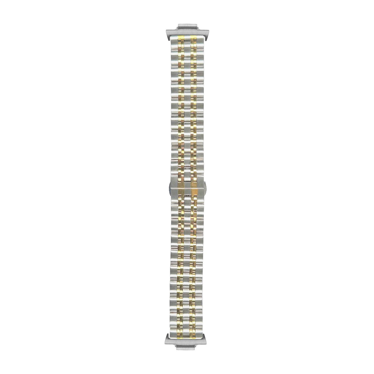 Steel Bracelet (Silver/Gold) - Deployment Clasp 2 Silver with Strap Adapter for Tissot PRX 40