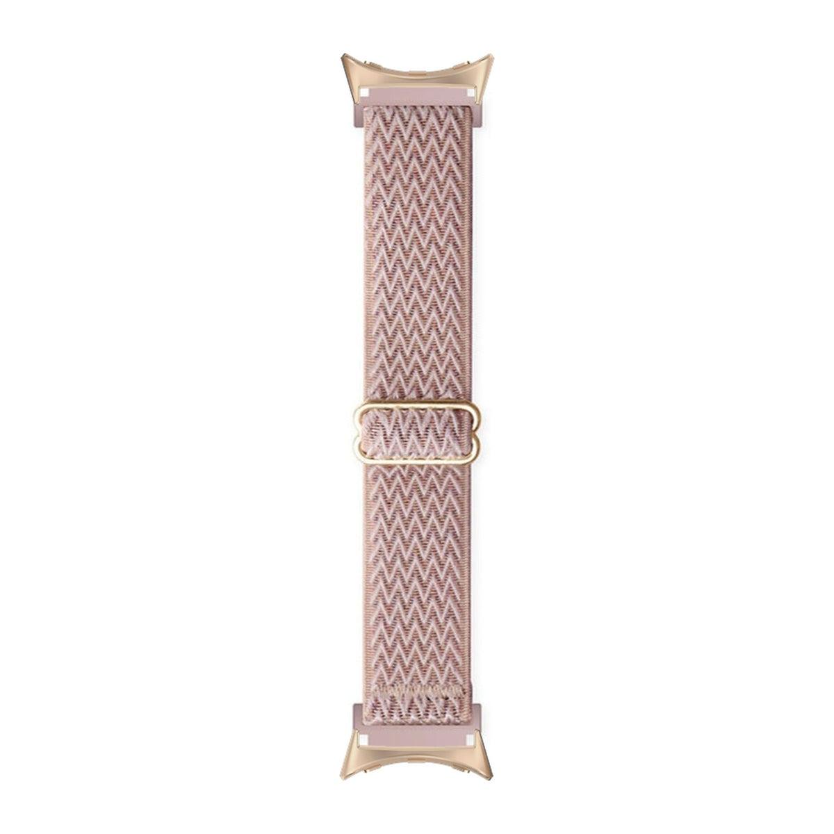Weaved Loop Pink Sand Rose Gold with Google Pixel Spring Bar Adapters - Wear Any 20mm Strap! for Pixel Watch 1-5 41mm