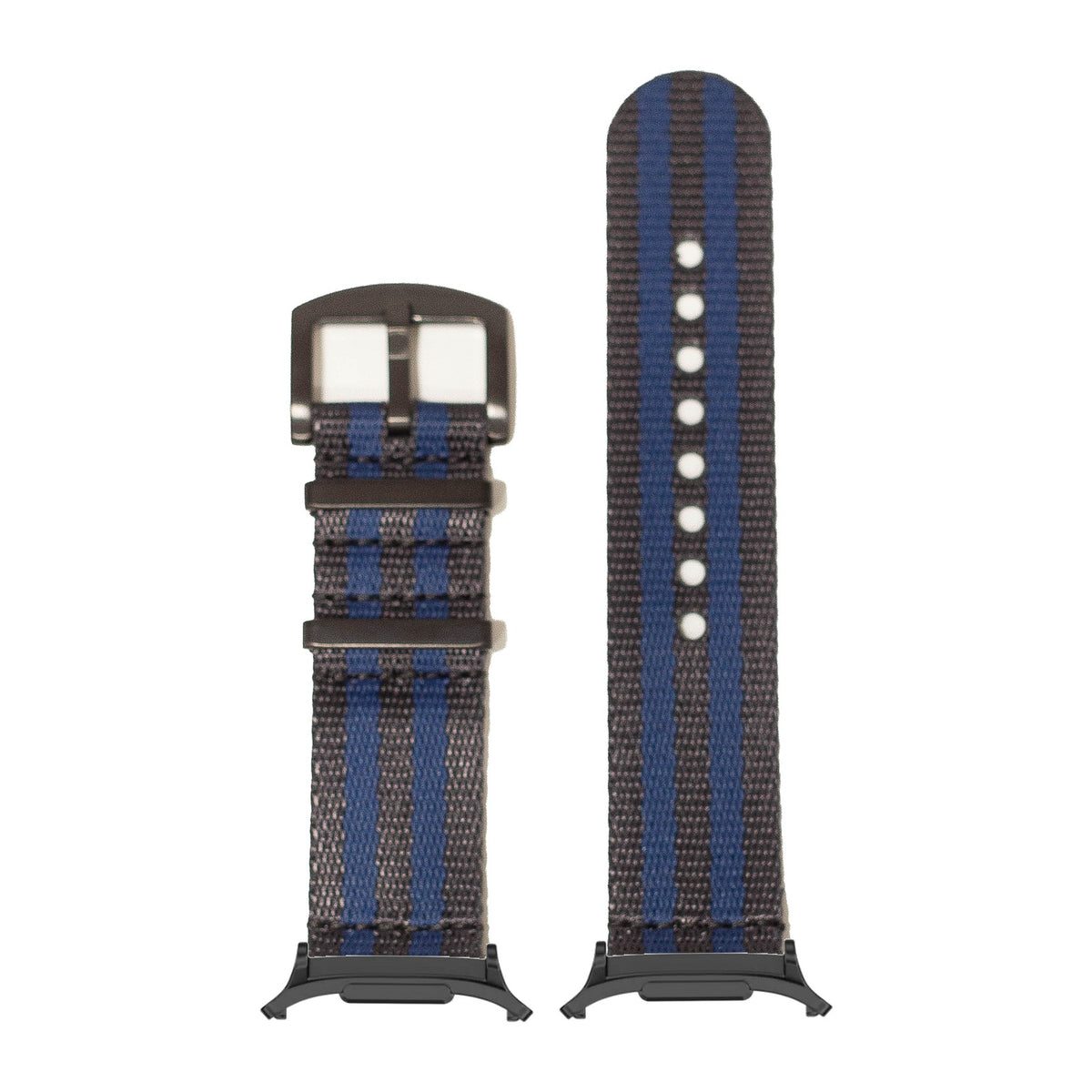 Supreme Militex - Dark Blue/Navy Blue [Black Hardware] for the Galaxy Watch 8, 9 and Ultra with adapter fitted