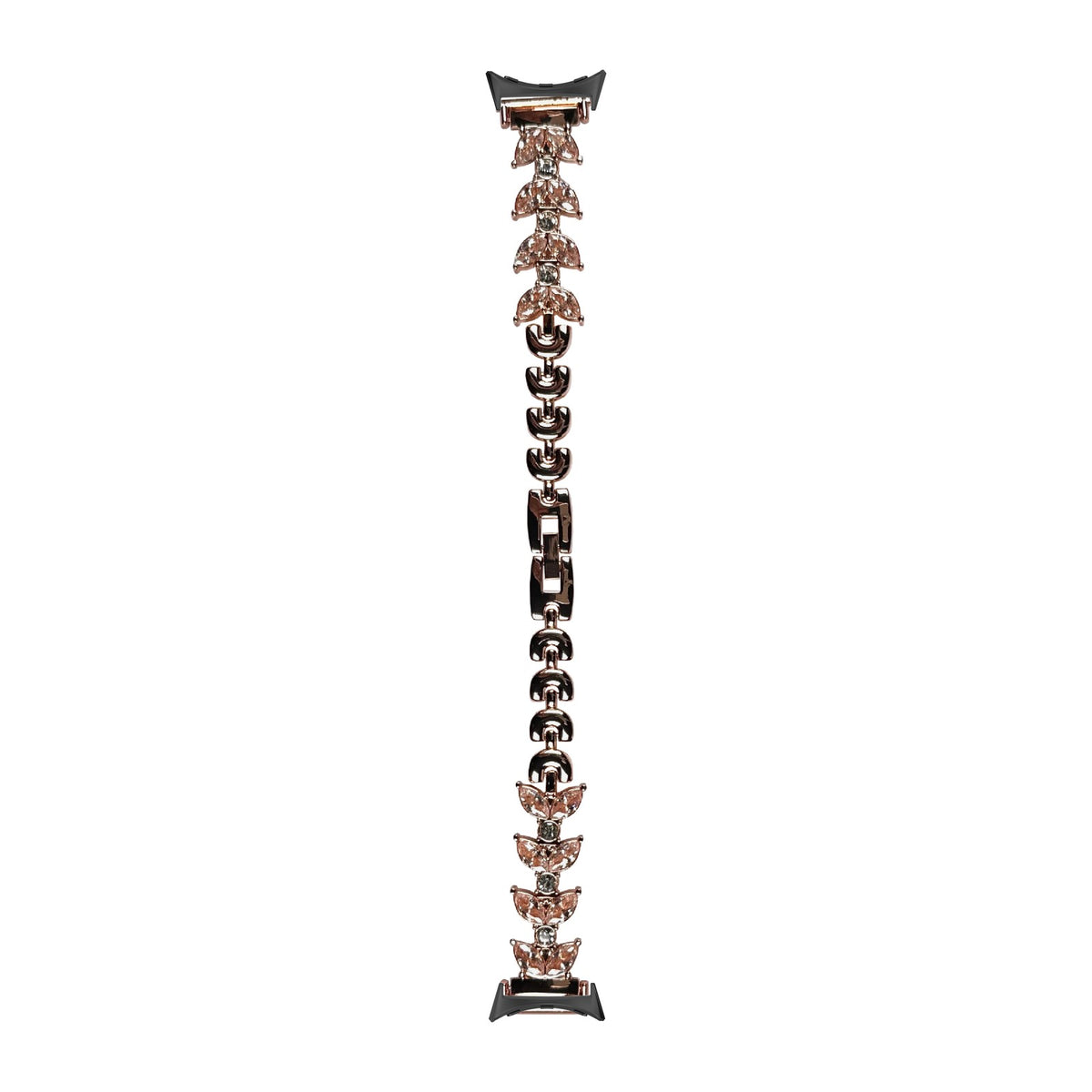 Pearce Bracelet Rose Gold Black with Google Pixel Spring Bar Adapters - Wear Any 20mm Strap! for Pixel Watch 3-5 45mm