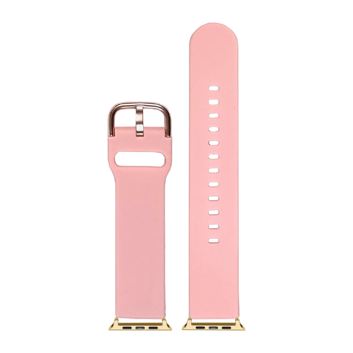 Flexi Silicone 6 Pink Gold with Connecters - Spring Bar Type for Apple Watch