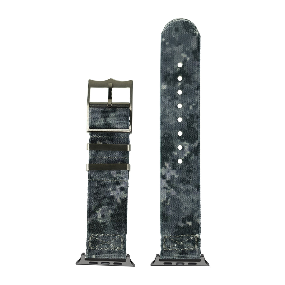 ElastoFlex - Digital Camo Black with Connecters - Spring Bar Type for Apple Watch