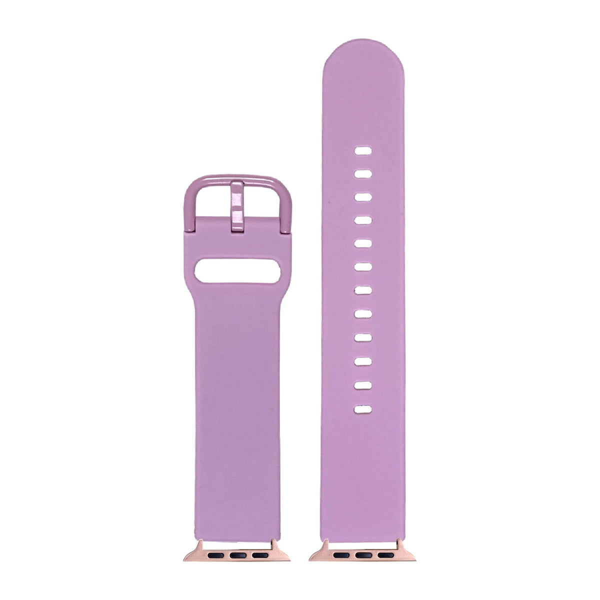 Flexi Silicone 6 Lavender Rose Gold with Connecters - Spring Bar Type for Apple Watch
