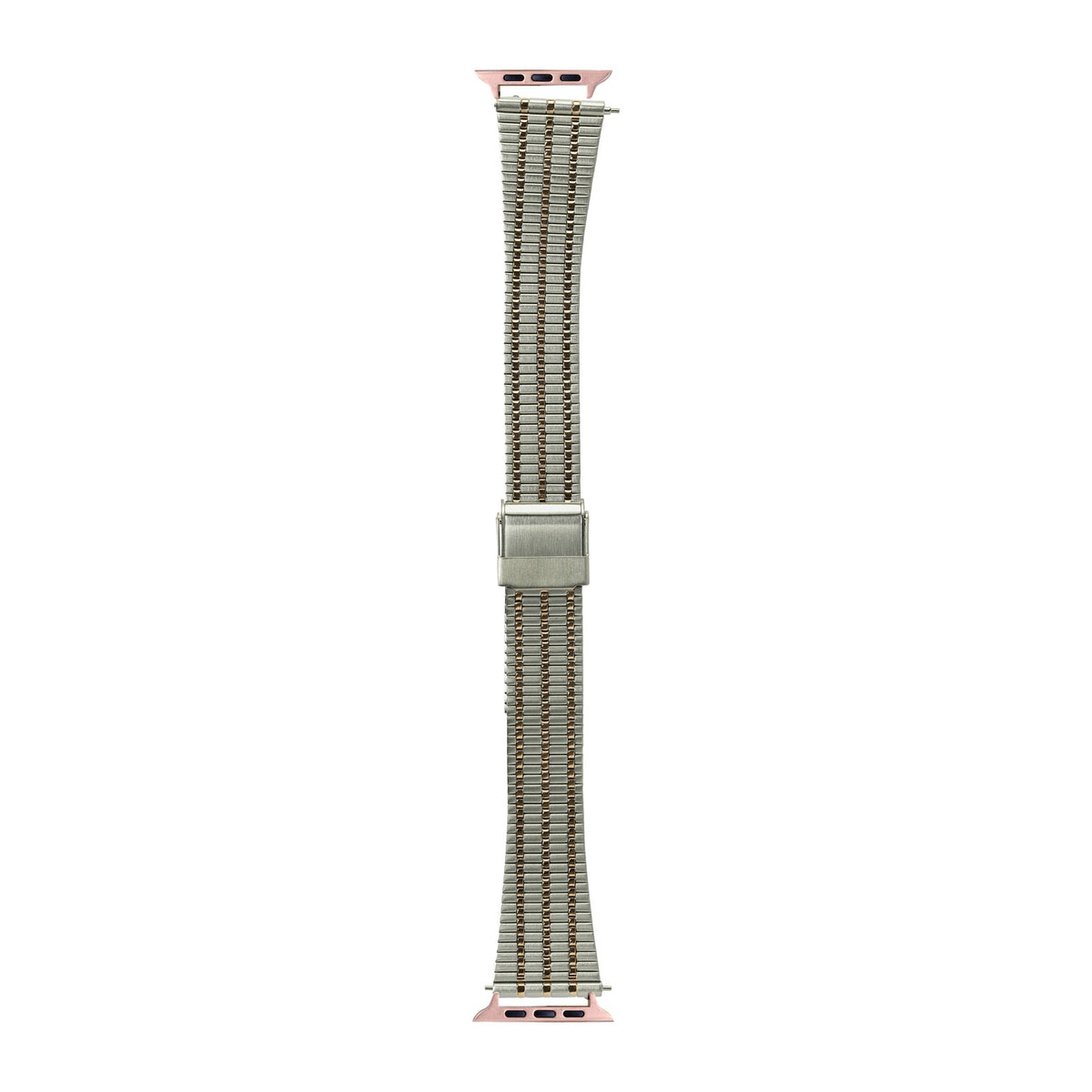 Vintage Tapered Bracelet Silver / Rose Gold Rose Gold with Connecters - Spring Bar Type for Apple Watch