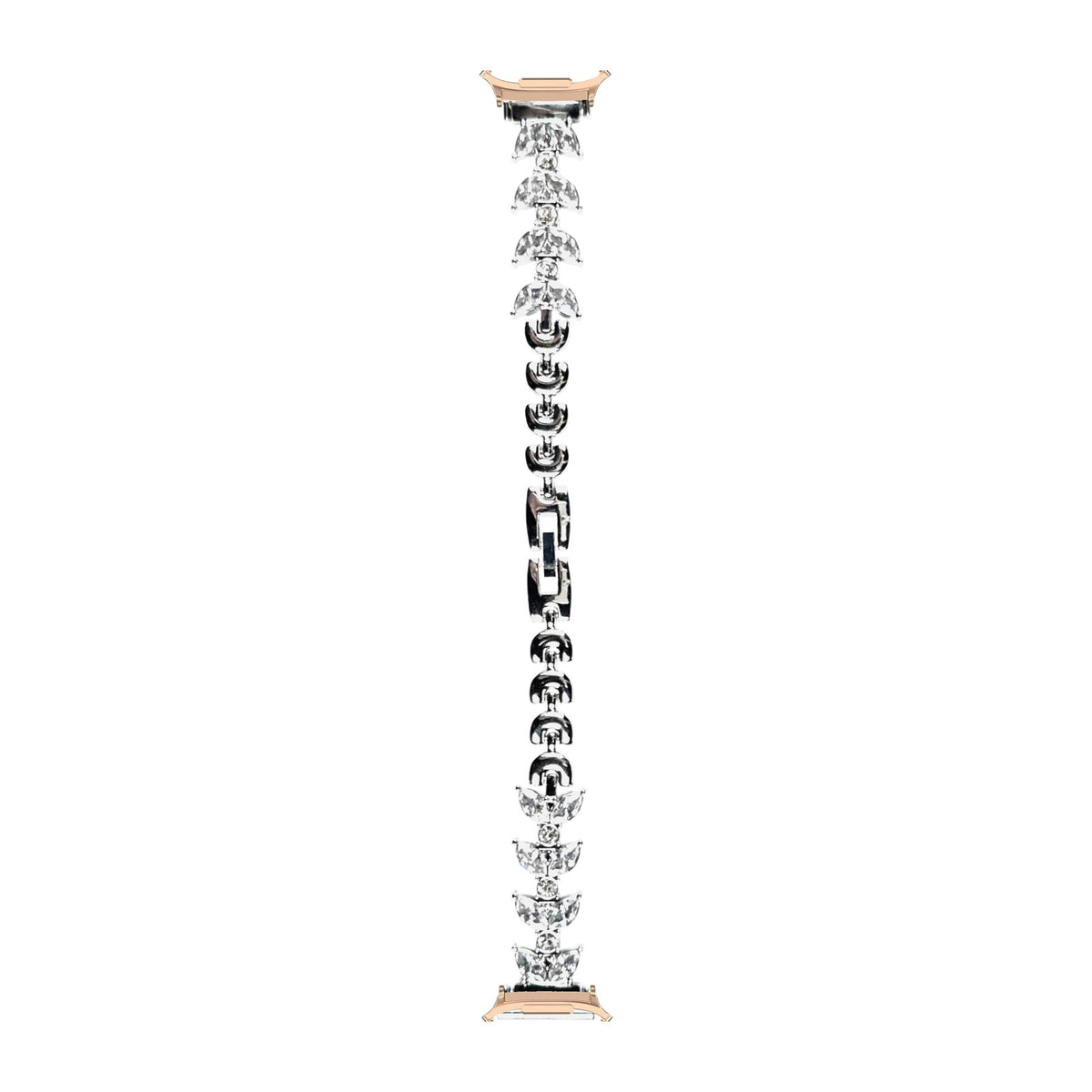 Pearce Bracelet Silver Rose Gold with Strap Adapter for Galaxy Watch 8-9/Ultra