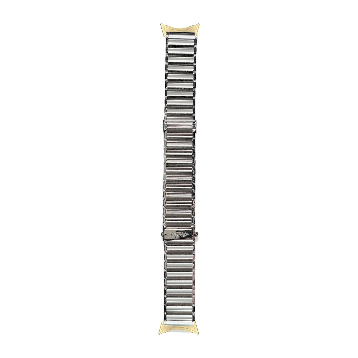 The Forstner Klip - Stainless Steel Ladder-Style Watch Bracelet Gold with Google Pixel Spring Bar Adapters - Wear Any 20mm Strap! for Pixel Watch 1-5 41mm