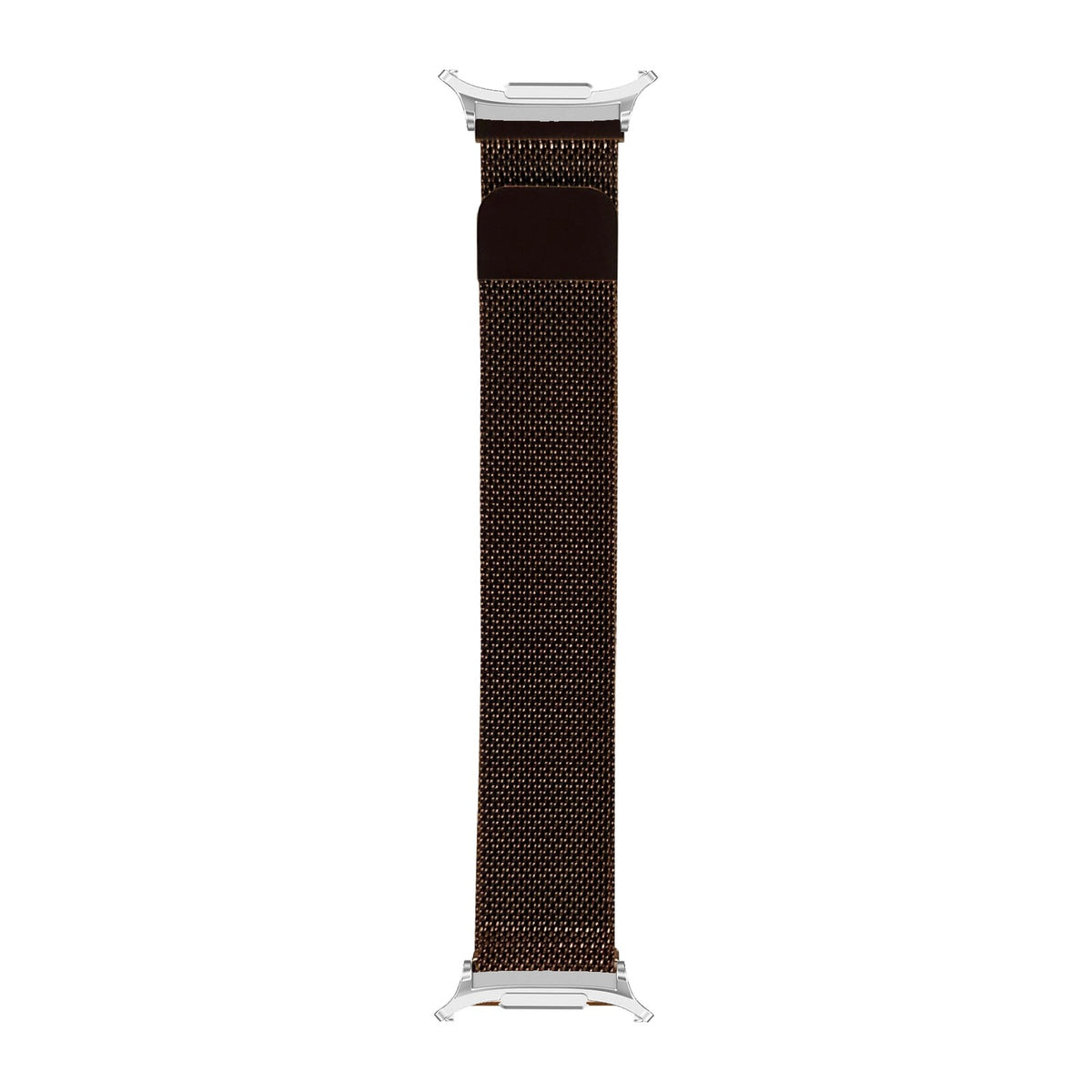 Milanese - Coffee Brown Silver with Strap Adapter for Galaxy Watch 8-9/Ultra
