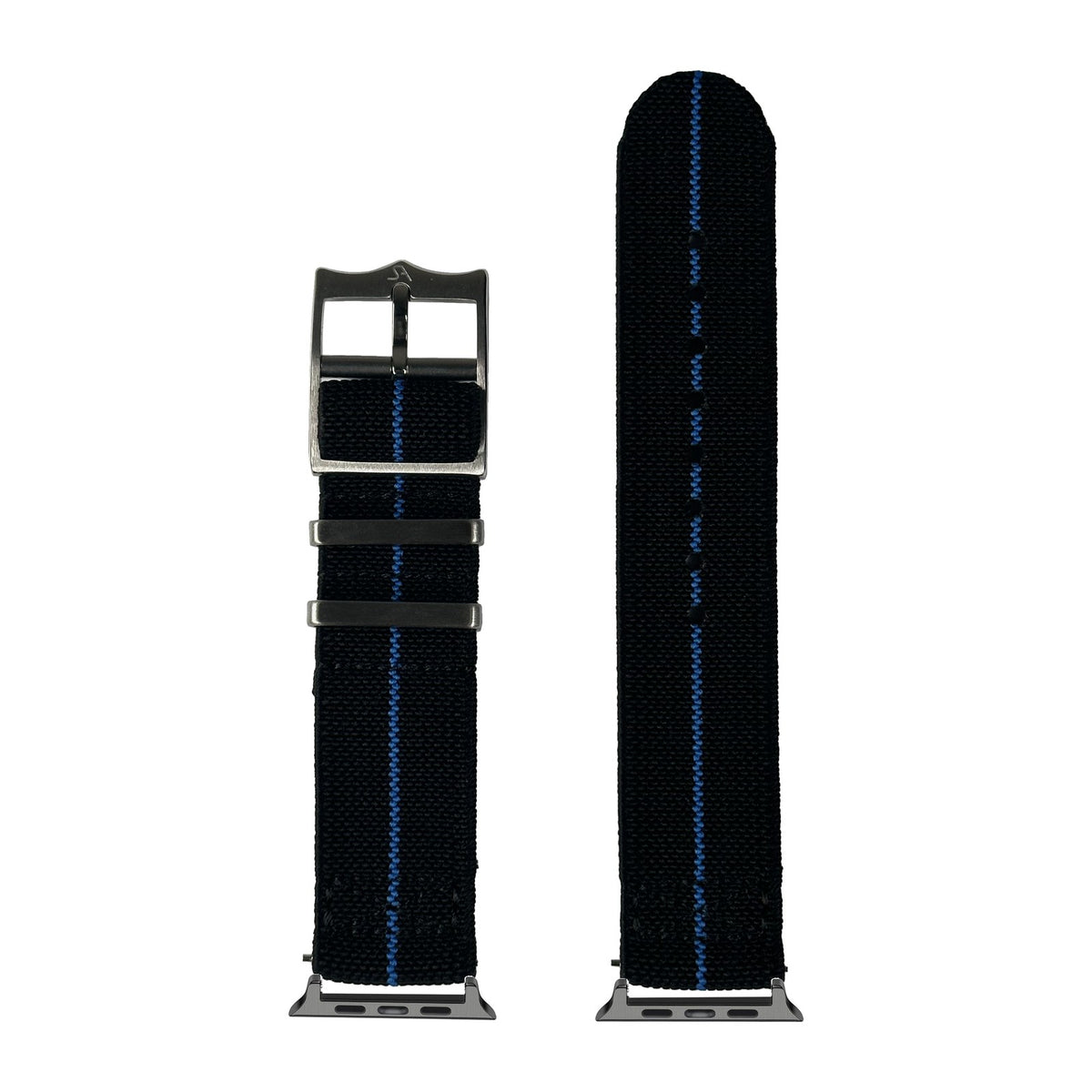 ElastoFlex - Black/Blue Black with Connecters - Spring Bar Type for Apple Watch
