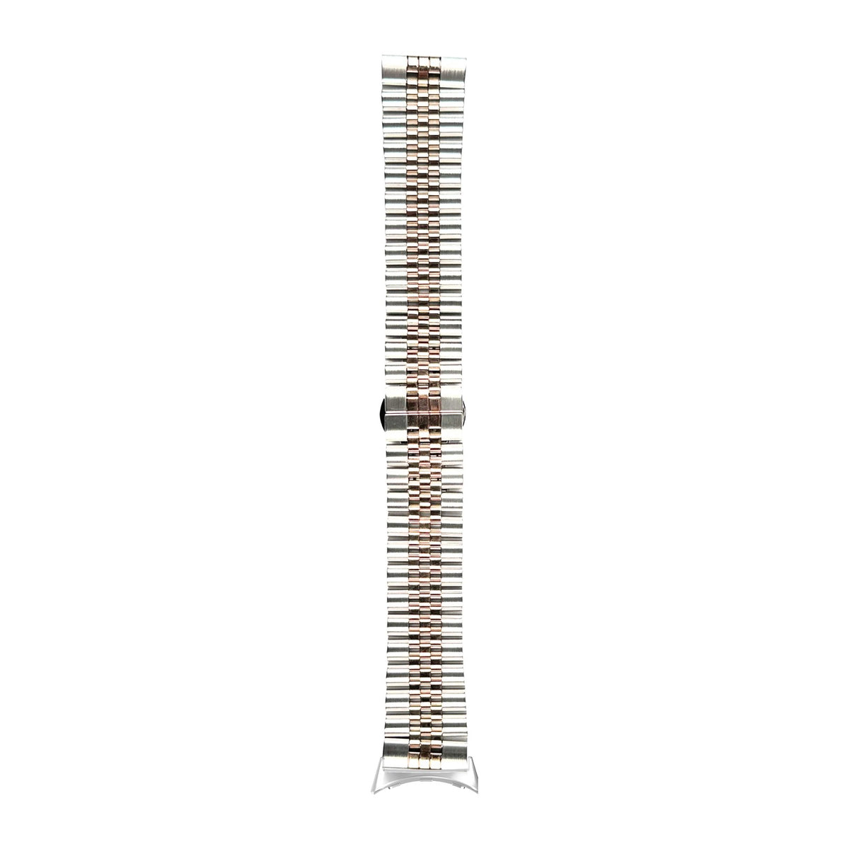 Jubilee Bracelet - Silver/Rose Gold Silver with Google Pixel Spring Bar Adapters - Wear Any 20mm Strap! for Pixel Watch 1-5 41mm