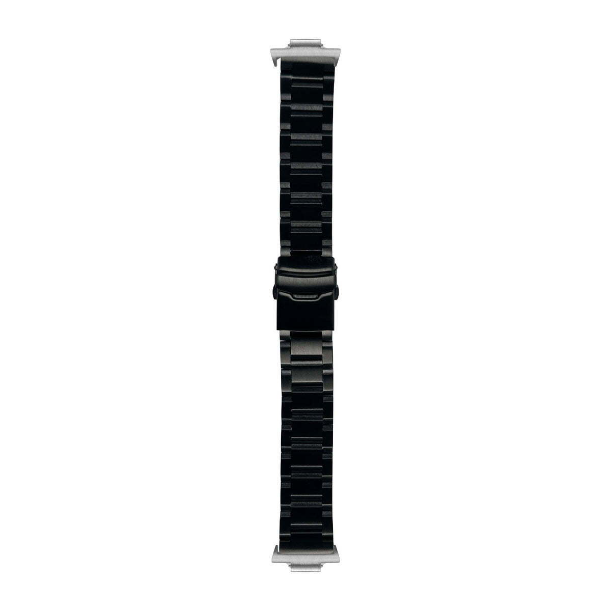 Steel Bracelet - Hex Link Black Silver with Safety Deployant Clasp with Strap Adapter for Tissot PRX 40