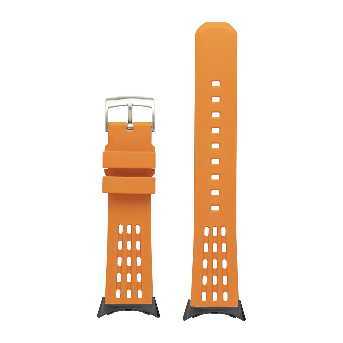 FKM Rubber - AeroMax Orange with Google Pixel Spring Bar Adapters - Wear Any 20mm Strap! for Pixel Watch 1-5 41mm