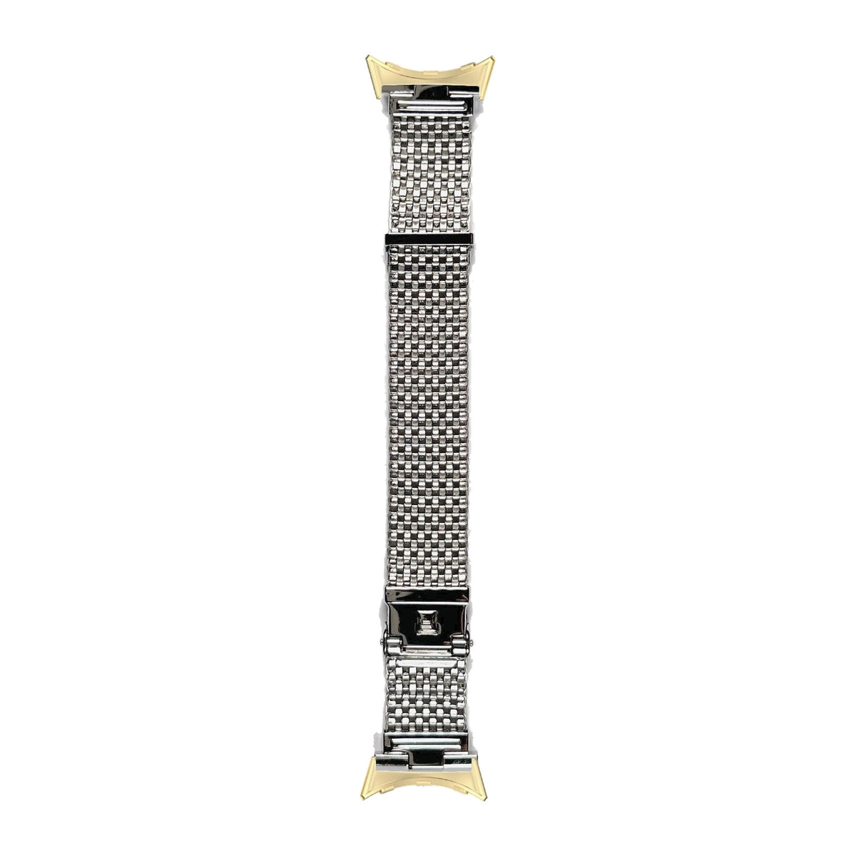 Komfit "JB" Mesh Watch Bracelet Gold with Straight Ends with Google Pixel Spring Bar Adapters - Wear Any 20mm Strap! for Pixel Watch 3-5 45mm