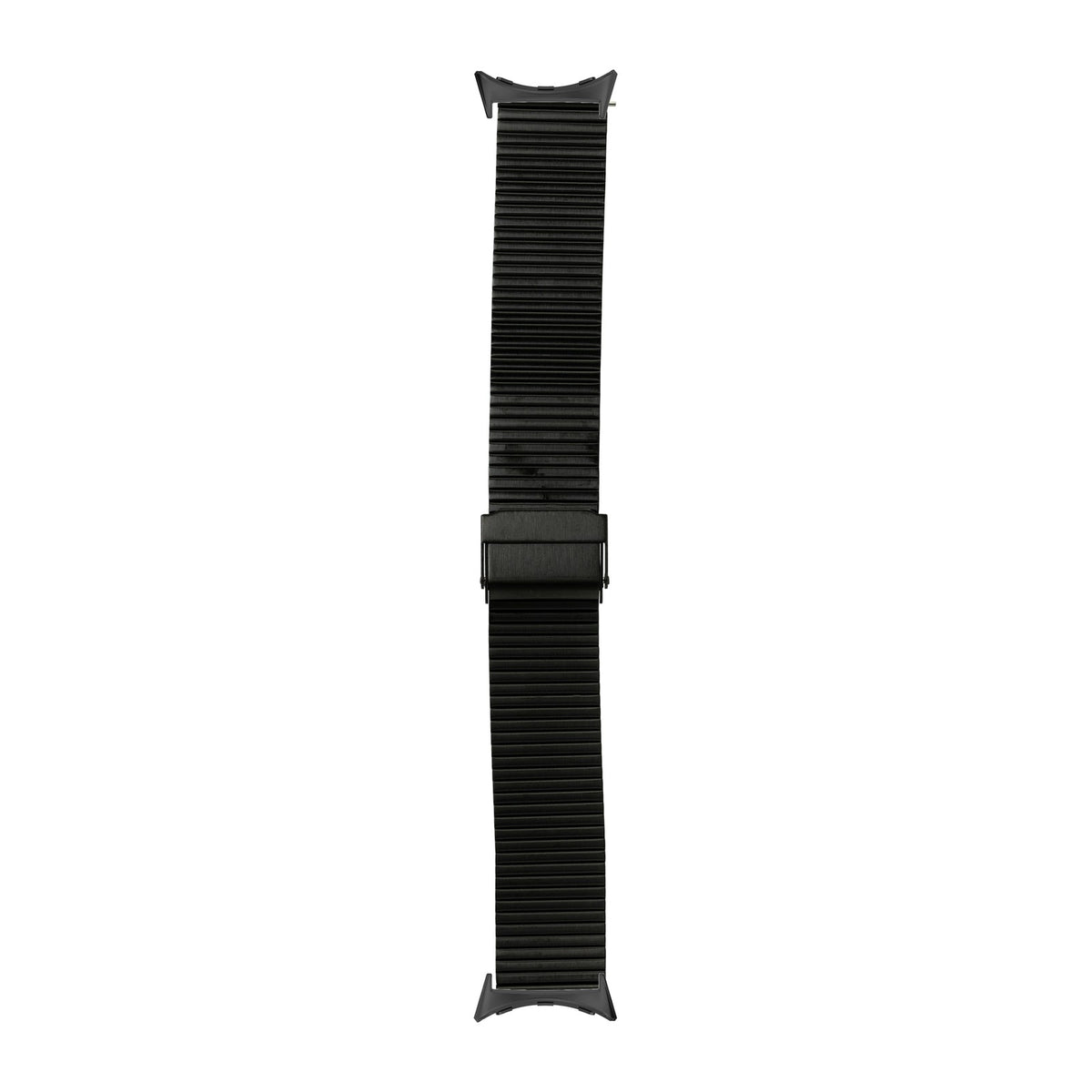 Flat-Link Micro-Adjustable Bracelet Black Black with Google Pixel Spring Bar Adapters - Wear Any 20mm Strap! for Pixel Watch 1-5 41mm