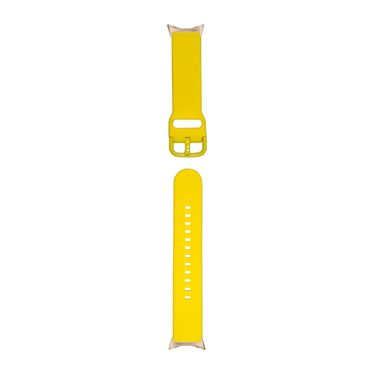 Flexi Silicone 6 Yellow Rose Gold with Google Pixel Spring Bar Adapters - Wear Any 20mm Strap! for Pixel Watch 3-5 45mm