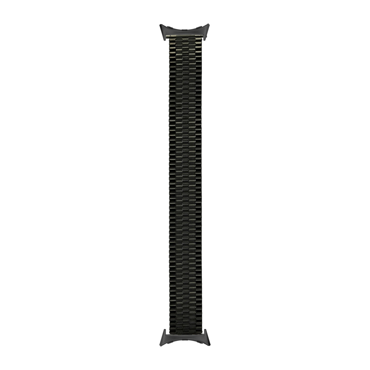 MultiFit Stretch Elastic Metal Bracelet Black with Google Pixel Spring Bar Adapters - Wear Any 20mm Strap! for Pixel Watch 3-5 45mm