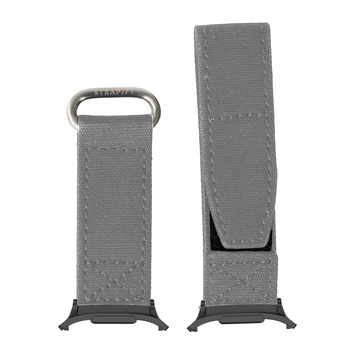 Military Velcro - Grey for the Galaxy Watch 8, 9 and Ultra with adapter fitted