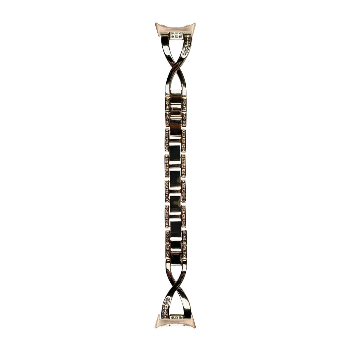 Helix Bracelet Gold Rose Gold with Google Pixel Spring Bar Adapters - Wear Any 20mm Strap! for Pixel Watch 1-5 41mm