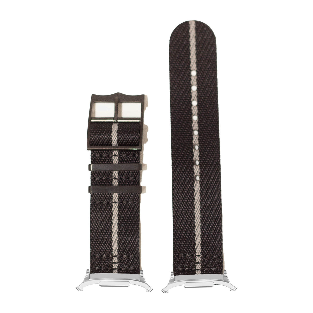 Cross Militex - Stealth Black / Grey [Black Hardware] Silver with Strap Adapter for Galaxy Watch 8-9/Ultra