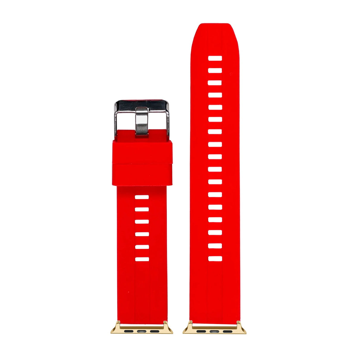 Flexi Silicone 2 Red Gold with Connecters - Spring Bar Type for Apple Watch